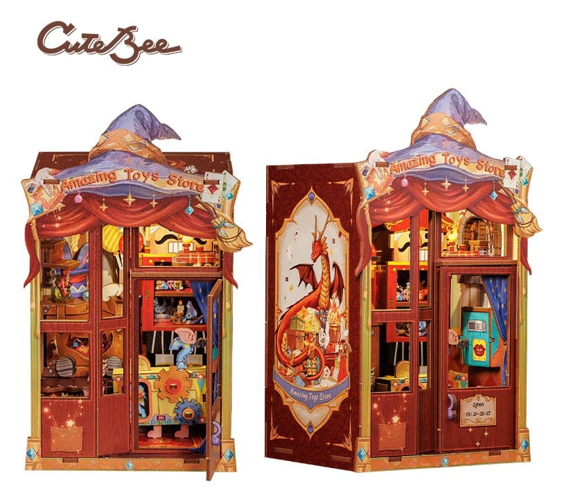 CuteBee Book Nook Amazing Toy Store – Modellino 3D in Legno 17x12 cm