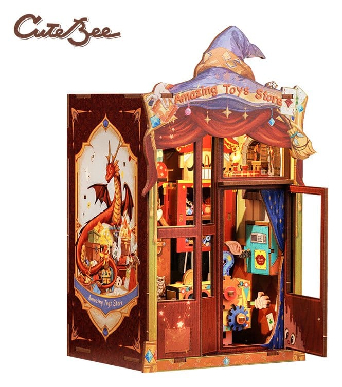 CuteBee Book Nook Amazing Toy Store – Modellino 3D in Legno 17x12 cm