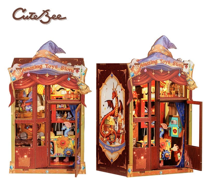 CuteBee Book Nook Amazing Toy Store – Modellino 3D in Legno 17x12 cm