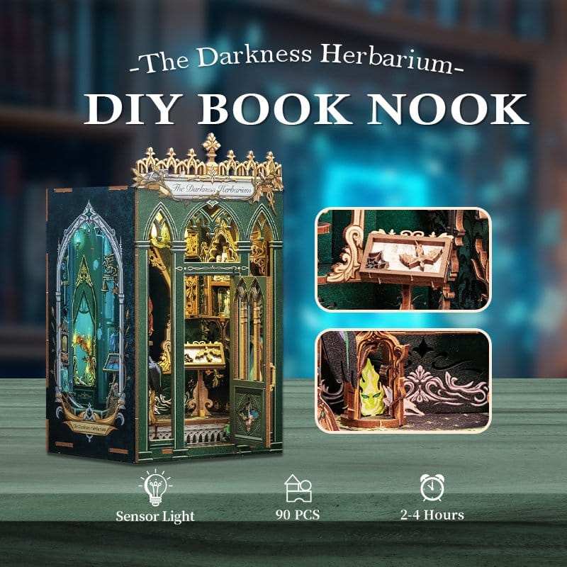 CuteBee Book Nook The Darkness Herbarium – Modellino 3D in Legno 17 x 12 cm