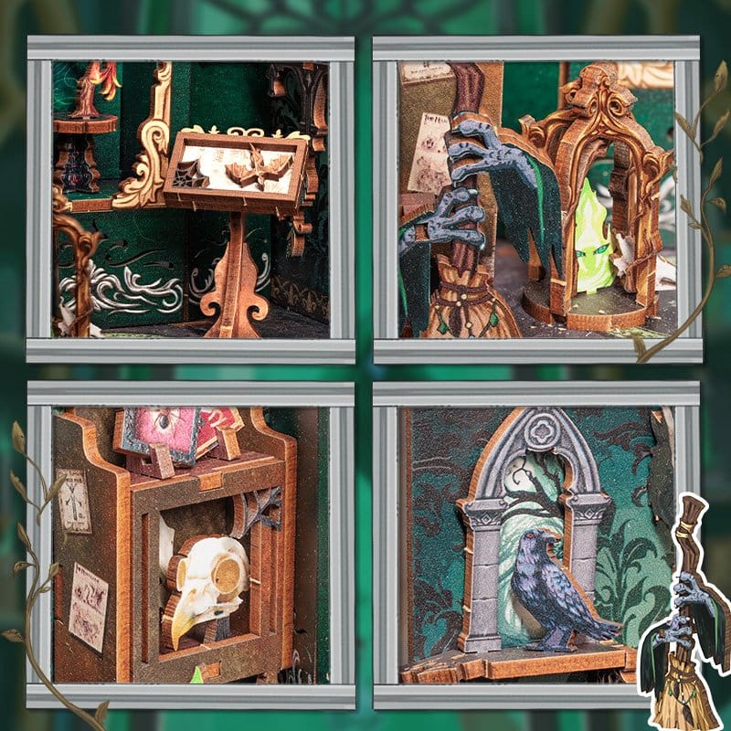 CuteBee Book Nook The Darkness Herbarium – Modellino 3D in Legno 17 x 12 cm