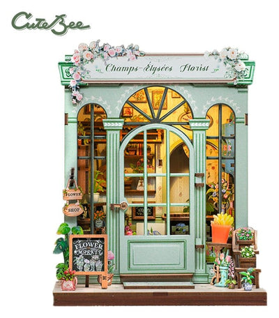 Kit modello 3D in legno CuteBee Fioreria Champs-Élysées 18 x 16 cm