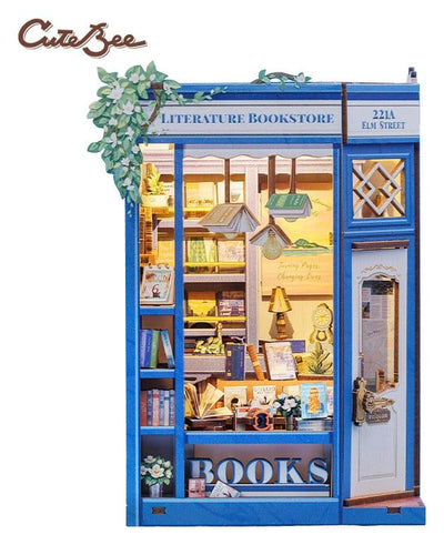 Book Nook Literature Bookstore 17 x 12 cm - Kit Modellismo 3D CuteBee