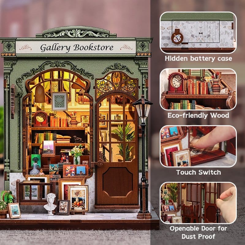 CuteBee Miniature House Kit Libreria in Miniatura 20x16 cm
