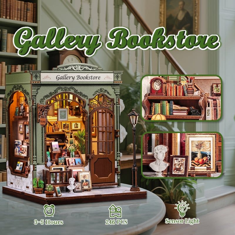 CuteBee Miniature House Kit Libreria in Miniatura 20x16 cm