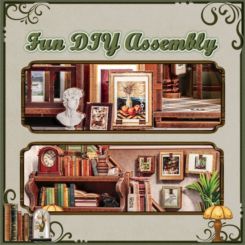 CuteBee Miniature House Kit Libreria in Miniatura 20x16 cm