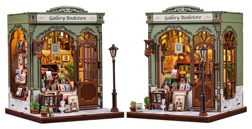 CuteBee Miniature House Kit Libreria in Miniatura 20x16 cm