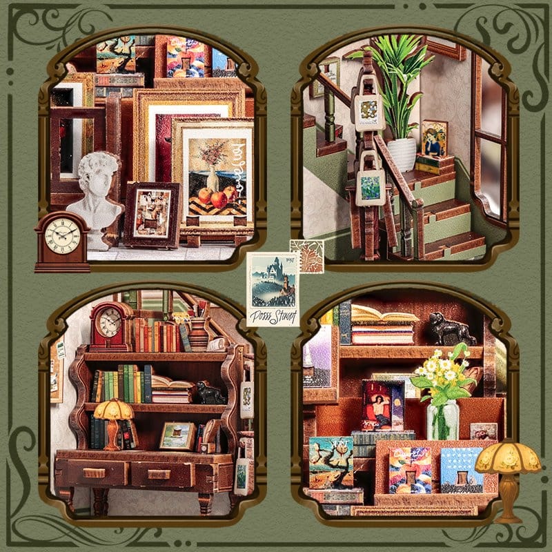 CuteBee Miniature House Kit Libreria in Miniatura 20x16 cm