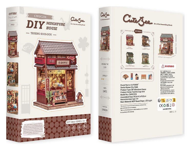 CuteBee Miniature House Model Kit Tsukino Eogi-dou 19 x 14 cm