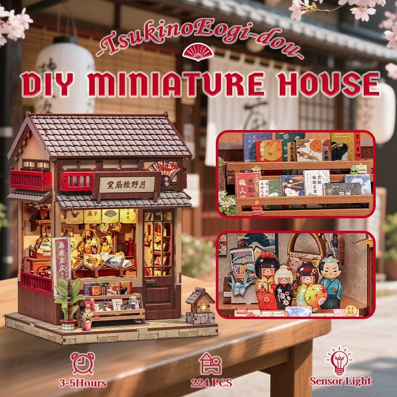 CuteBee Miniature House Model Kit Tsukino Eogi-dou 19 x 14 cm