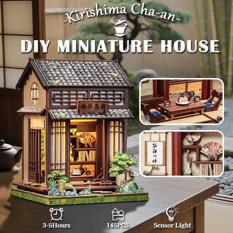 CuteBee Miniature House Model Kit Kirishima Cha-an 19 x 14 cm