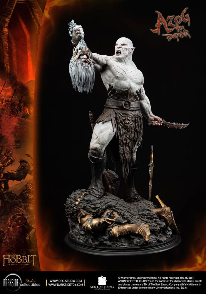 Statua Azog il Profanatore 1/3 The Hobbit - Edizione John Howe - Darkside Collectibles Studio