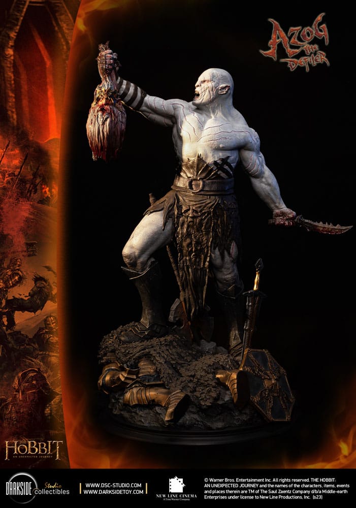 Statua Azog il Profanatore 1/3 The Hobbit - Edizione John Howe - Darkside Collectibles Studio