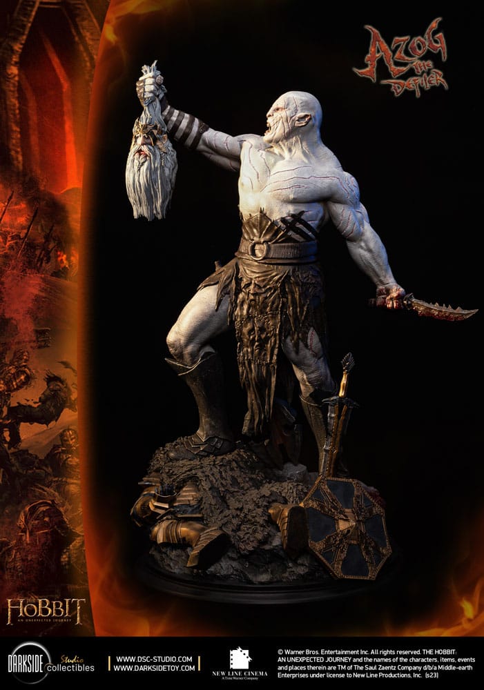 Statua Azog il Profanatore 1/3 The Hobbit - Edizione John Howe - Darkside Collectibles Studio