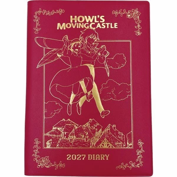 Diario 2027 Il Castello Errante di Howl Hauru e Sophie rosso oro Ensky