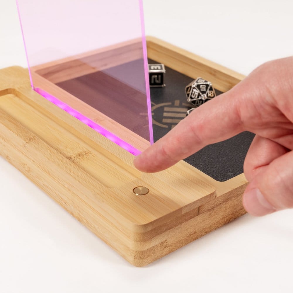 Enhance Tabletop Tavoletta Luminosa con Vassoio per Dadi – Clear