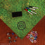Tappetino da Gioco Grigliato Enhance Tabletop Grid Mat Campaign Kit per GDR, Verde