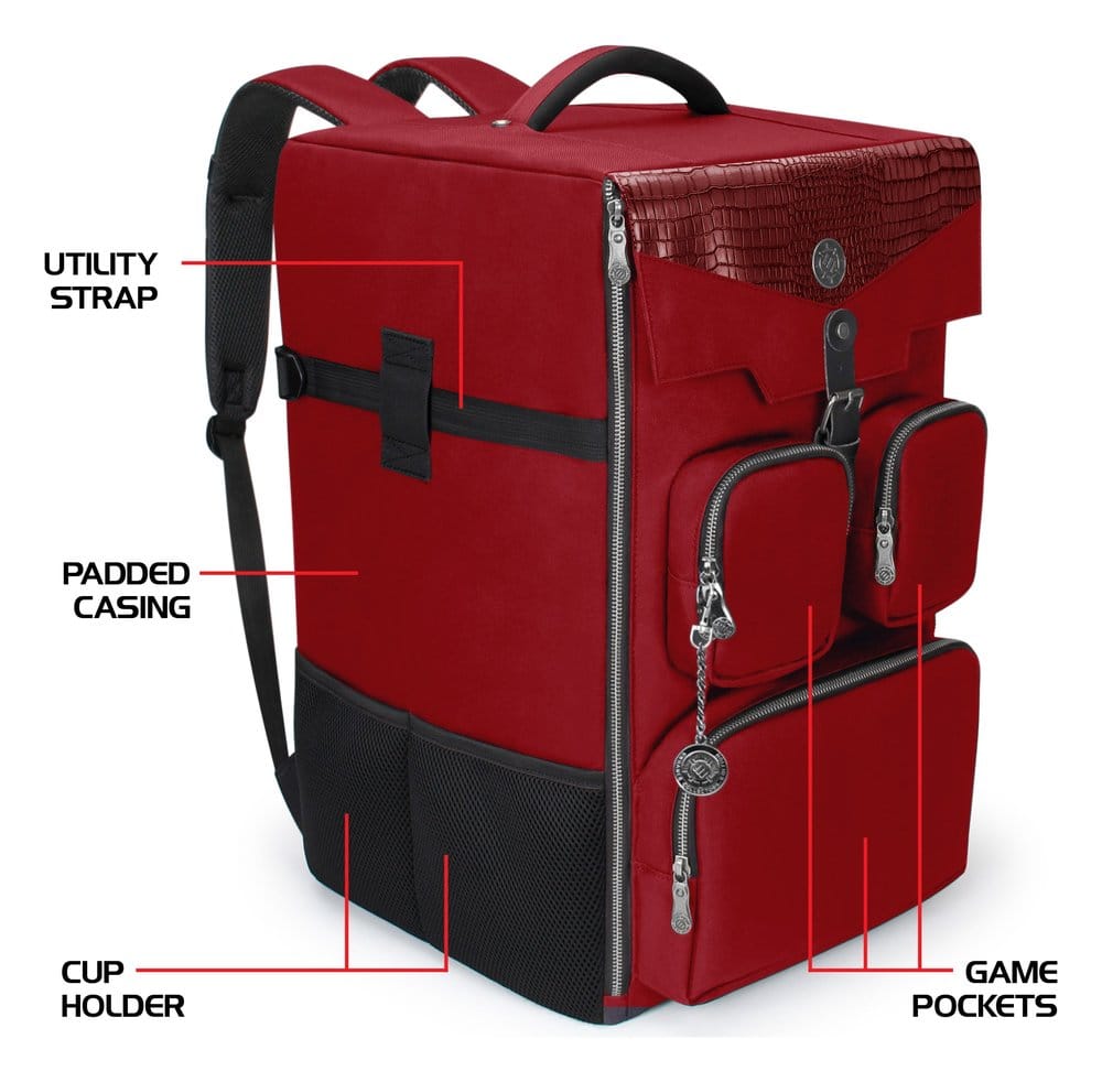 Enhance Zaino per giochi da tavolo Collector's Edition Rosso – Design Dragon Scales