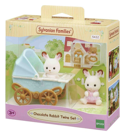 Sylvanian Families: Gemelli Coniglietti Cioccolato con Passeggino - Epoch