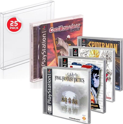 PET Protectors 25-Pack per PS1, CD singolo e Dreamcast (Jewel Case) – Evoretro