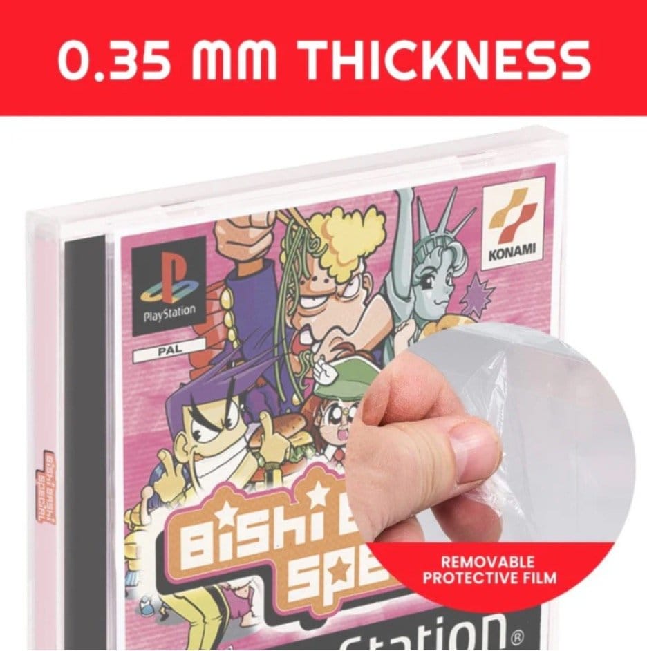 PET Protectors 25-Pack per PS1, CD singolo e Dreamcast (Jewel Case) – Evoretro