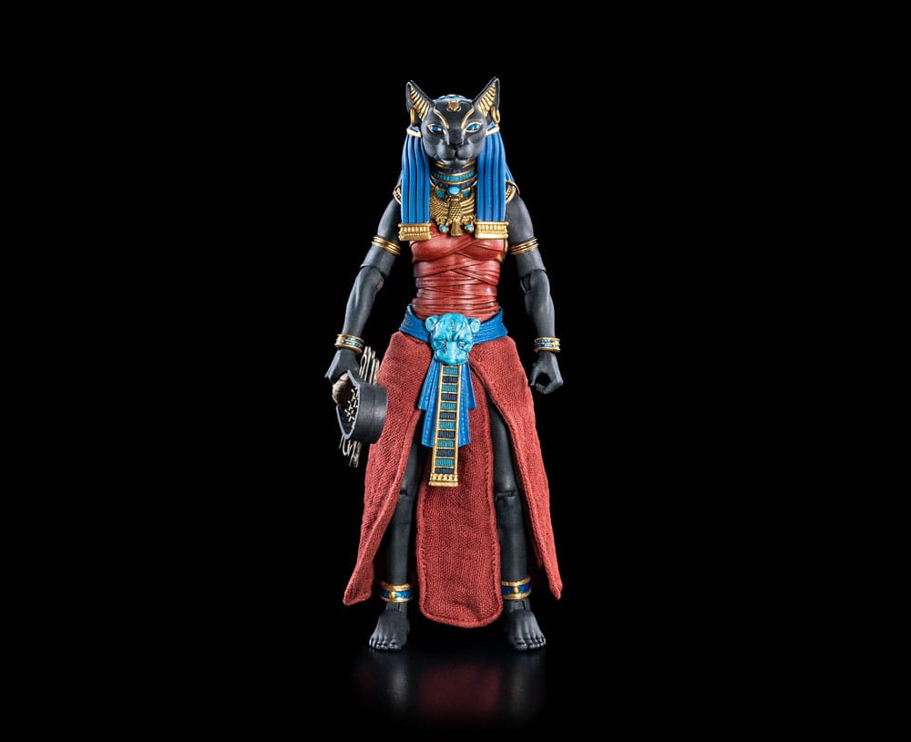 Figura Obscura Bastet Black & Red – Action Figure della dea egizia, Four Horsemen Toy Design