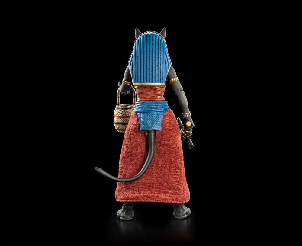 Figura Obscura Bastet Black & Red – Action Figure della dea egizia, Four Horsemen Toy Design