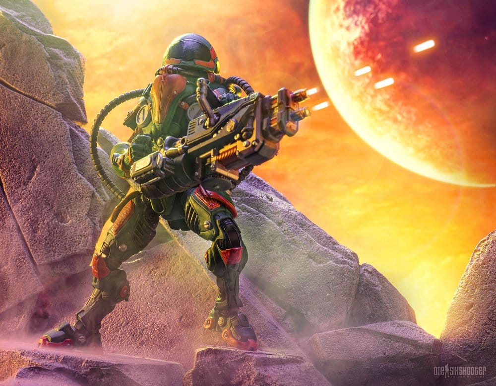 Cosmic Legions T.U.5.C.C. Heavy Gunner Action Figure - Four Horsemen Toy Design