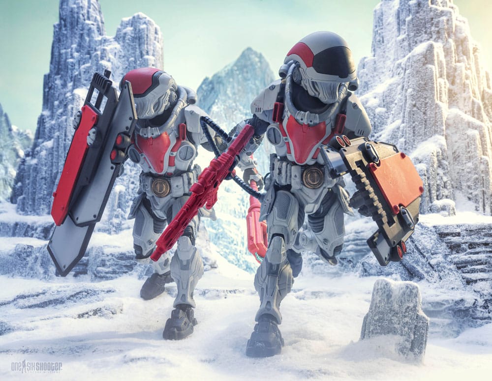 Cosmic Legions Outpost Zaxxius T.U.5.C.C. Phantom Trooper Action Figure, Four Horsemen Toy Design