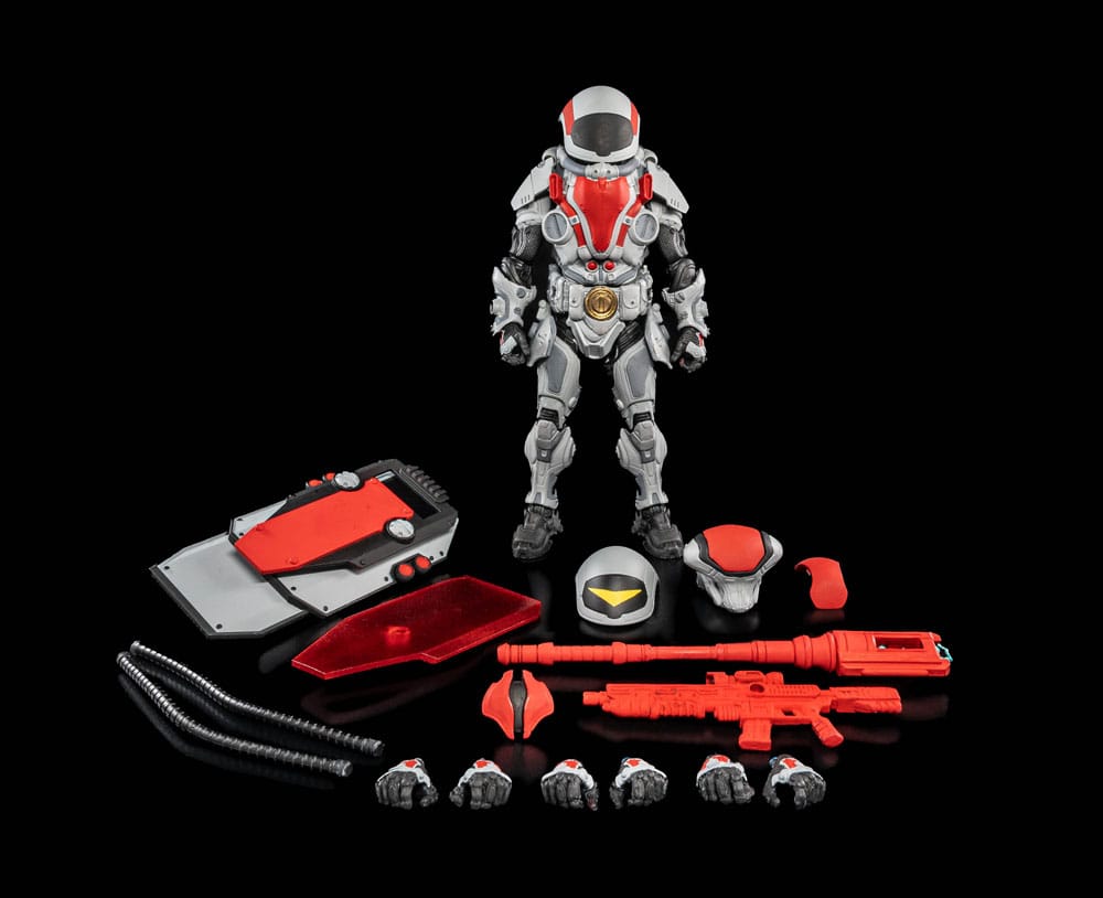 Cosmic Legions Outpost Zaxxius T.U.5.C.C. Phantom Trooper Action Figure, Four Horsemen Toy Design