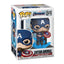 Avengers: Endgame POP! Movies Figure in vinile Captain America con scudo rotto e Mjölnir 9 cm Funko