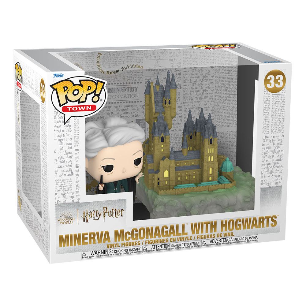 Harry Potter - Camera dei Segreti Anniversario POP! Town Action Figure in Vinile Minerva con Hogwarts 9 cm Funko