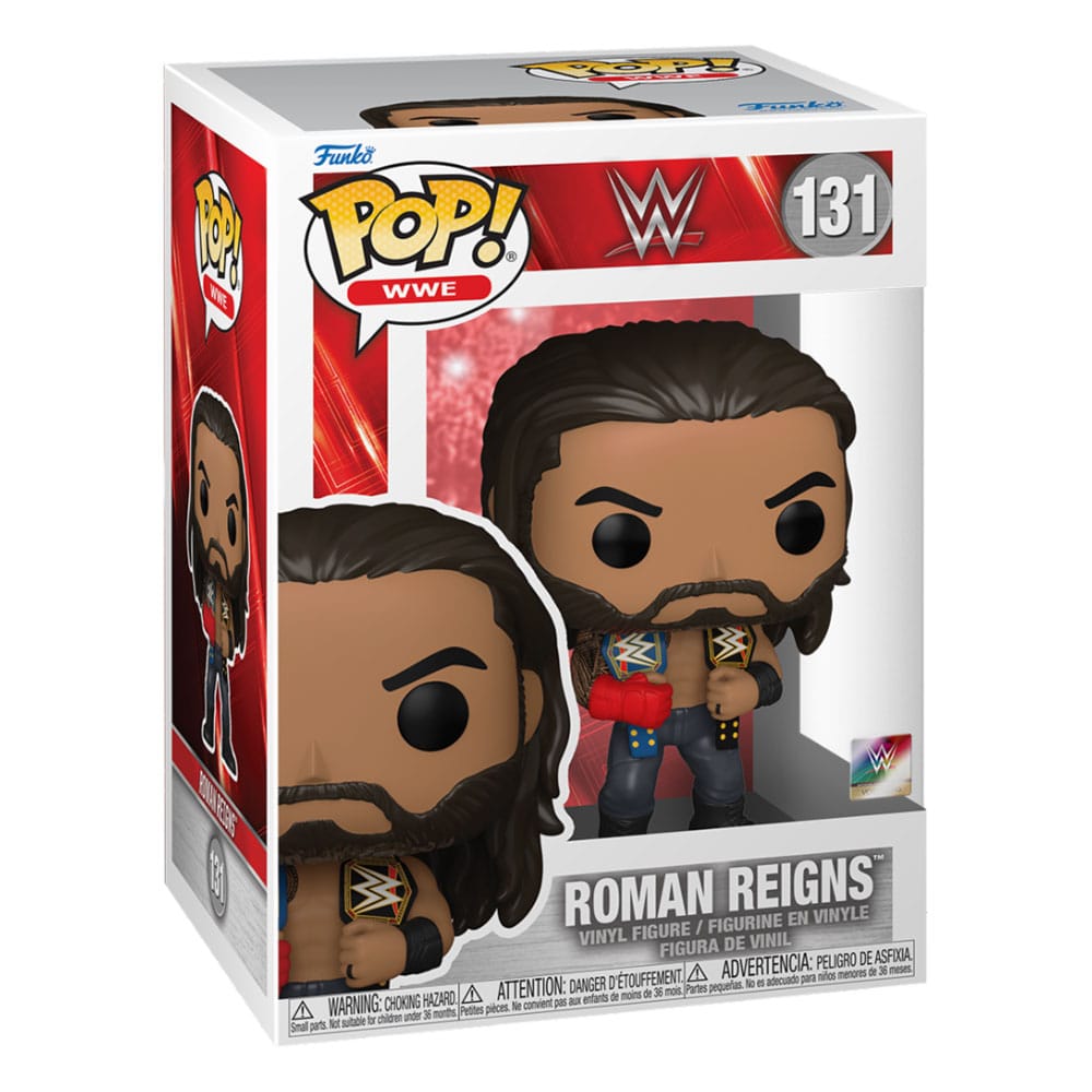 Funko POP! WWE Roman Reigns con Cinture – Figura in Vinile 9 cm