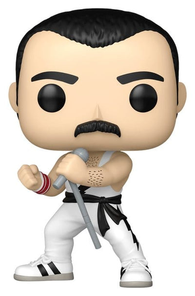 Queen POP! Rocks Freddie Mercury (canottiera bianca) 9 cm - Funko
