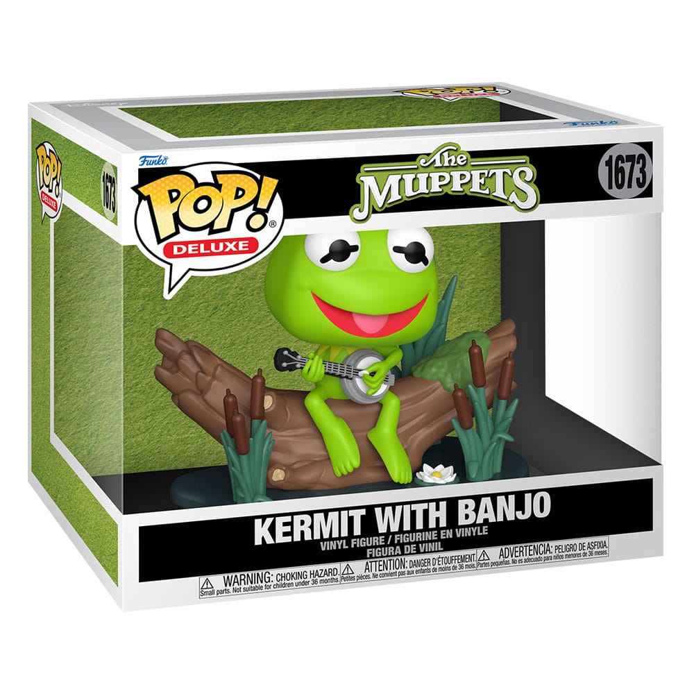 Funko POP! Deluxe The Muppets Kermit con Banjo - Figura in vinile 9 cm