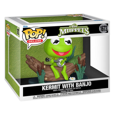 Funko POP! Deluxe The Muppets Kermit con Banjo - Figura in vinile 9 cm