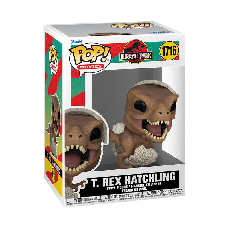Jurassic Park Hatchling POP! Movies Figura in Vinile Tyrannosaurus Rex 9 cm Funko