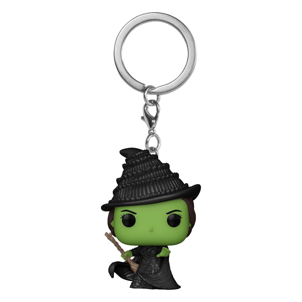 Wicked POP! Portachiavi in vinile Elphaba 4 cm, Espositore da 12 pezzi, Funko