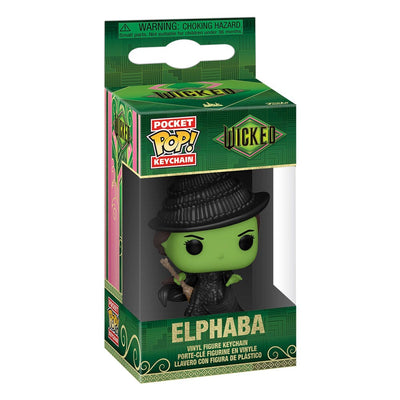 Wicked POP! Portachiavi in vinile Elphaba 4 cm, Espositore da 12 pezzi, Funko