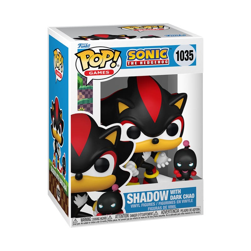 Sonic The Hedgehog POP! & Buddy! Shadow con DChao - Figura in vinile 9 cm Funko