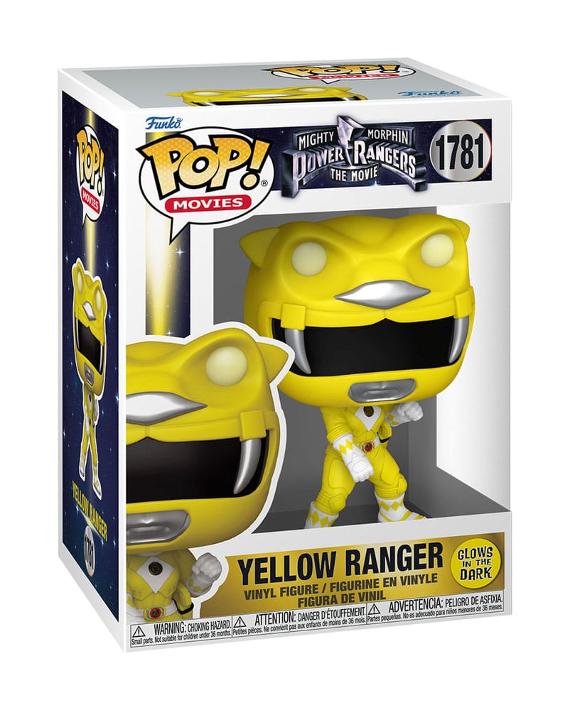 Mighty Morphin Power Rangers: The Movie POP! Movies Yellow Ranger (GITD) – Funko Figura in Vinile 9 cm