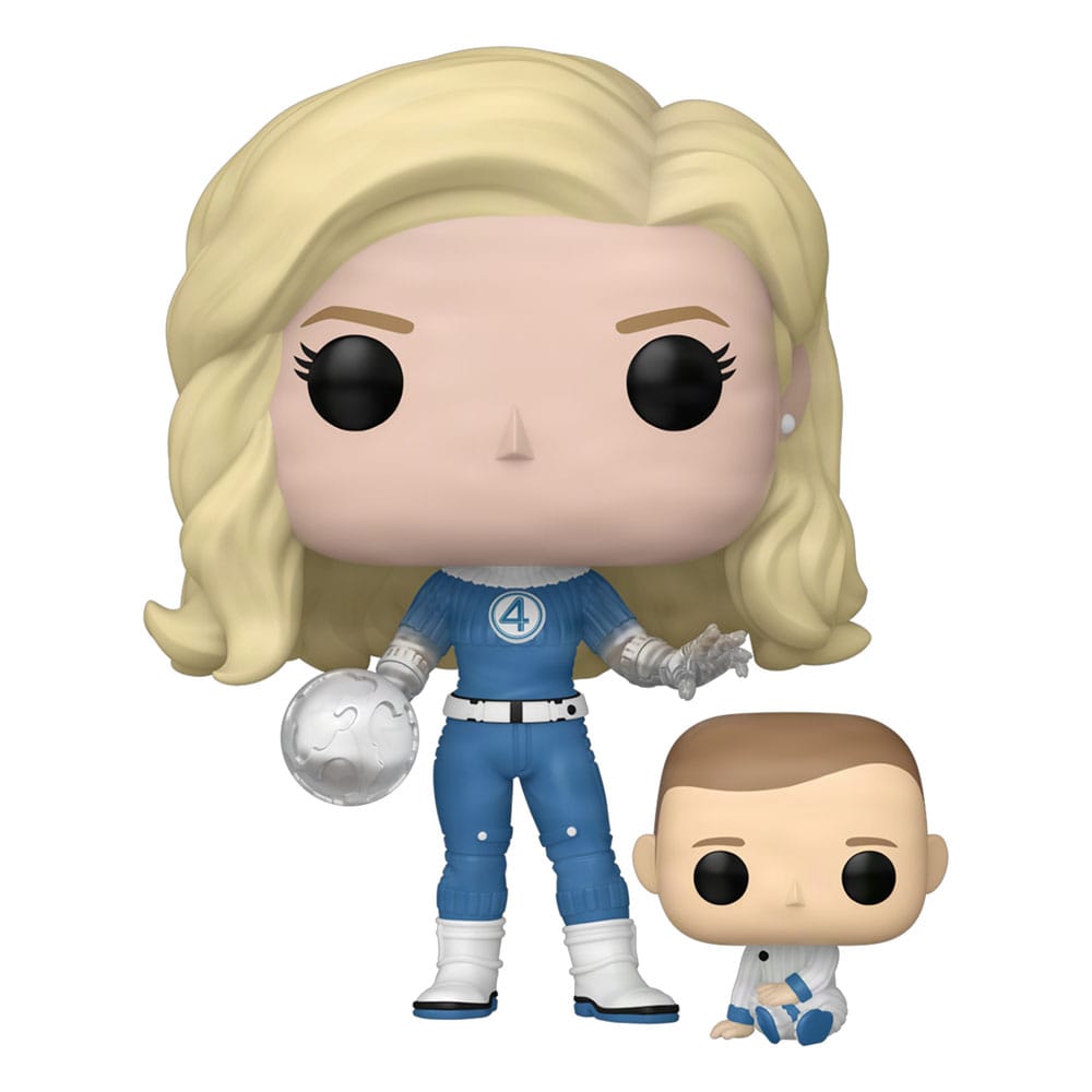 Funko POP! & Buddy Marvel Vinyl Figure Invisible Woman & Franklin 9 cm - I Fantastici Quattro: First Steps