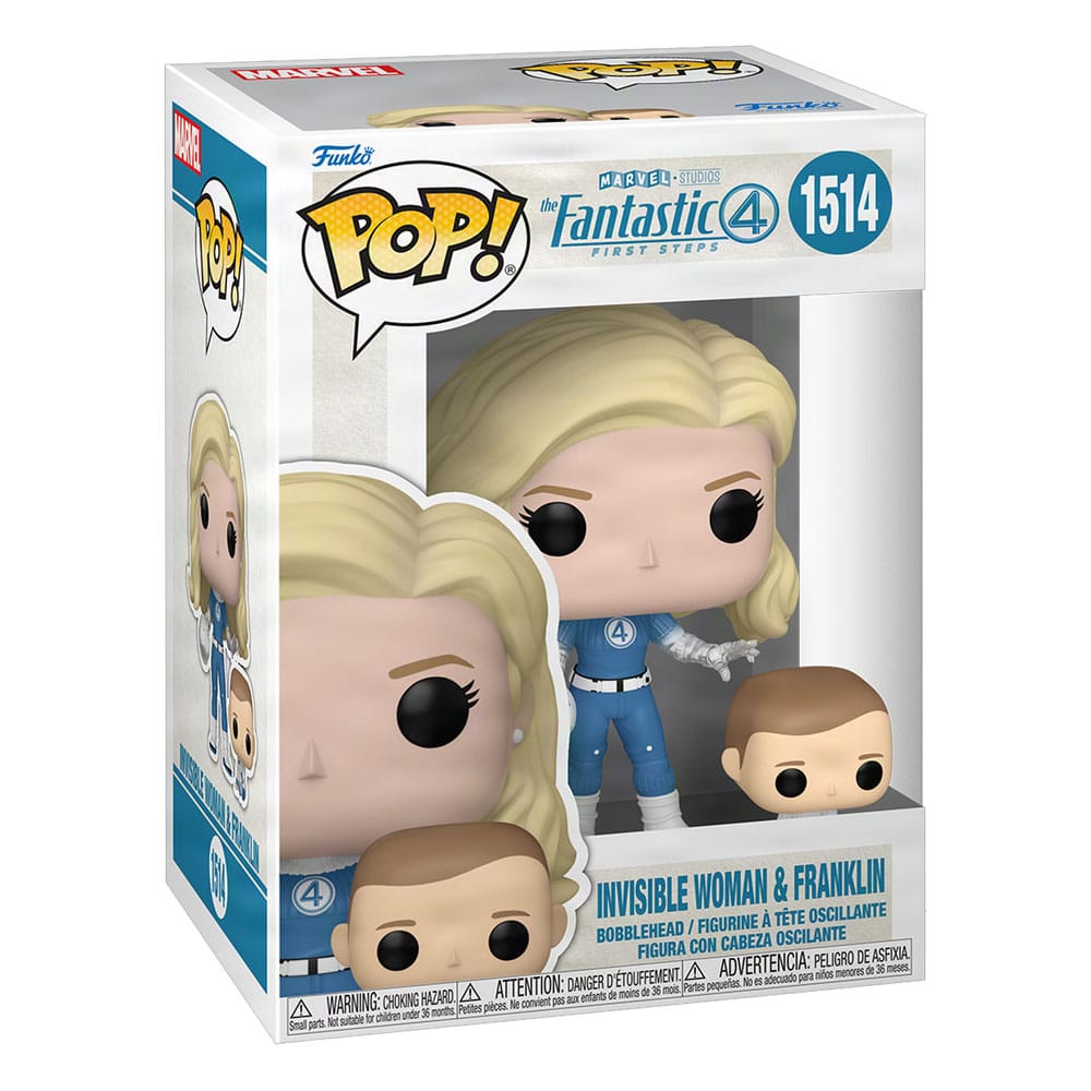 Funko POP! & Buddy Marvel Vinyl Figure Invisible Woman & Franklin 9 cm - I Fantastici Quattro: First Steps