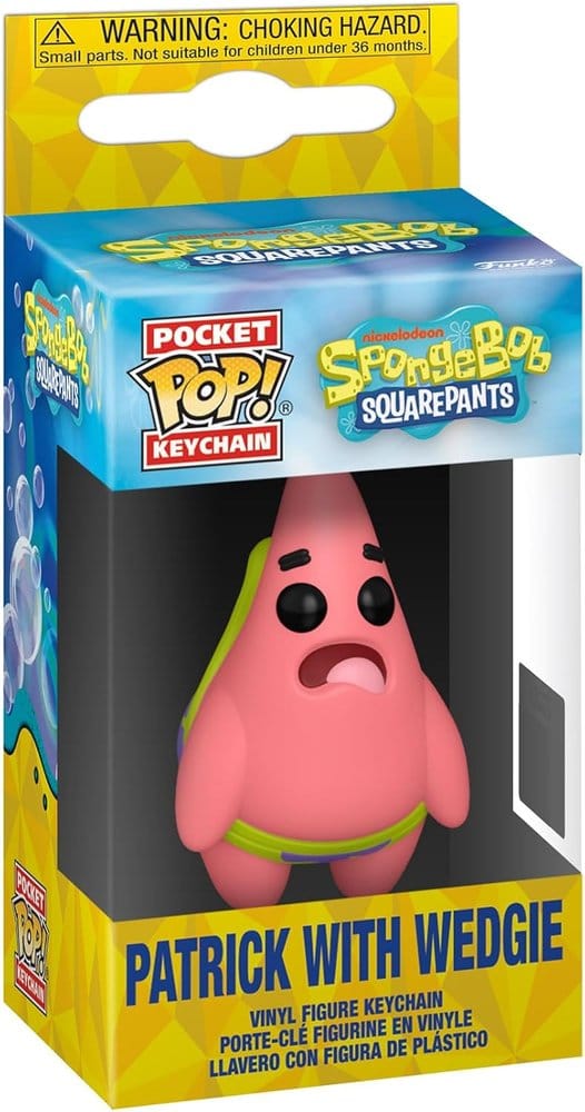 SpongeBob SquarePants POP! Portachiavi in Vinile 4 cm - Patrick con Wedgie - Espositore da 12 pezzi - Funko