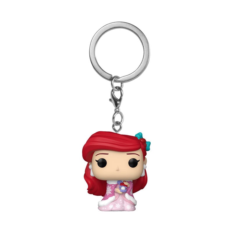 Disney Princess POP! Portachiavi in Vinile 4 cm - Holiday Ariel - Espositore da 12 Pezzi Funko