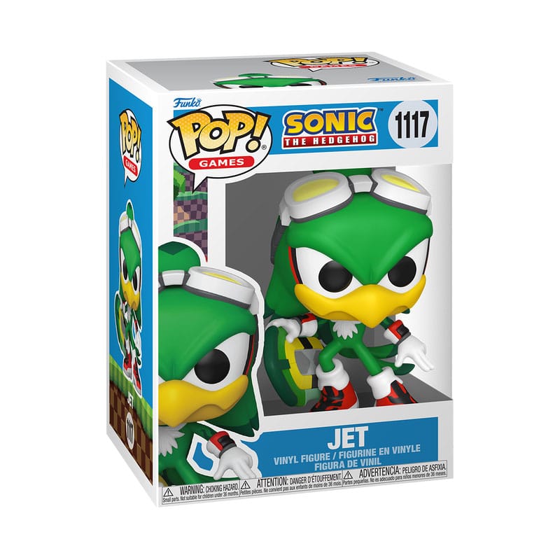 Sonic the Hedgehog POP! Games Figura in Vinile Jet the Hawk con Tavola 9 cm - Funko