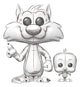 Funko POP! & Buddy Sylvester e Tweety - Figura in vinile Looney Tunes 9 cm