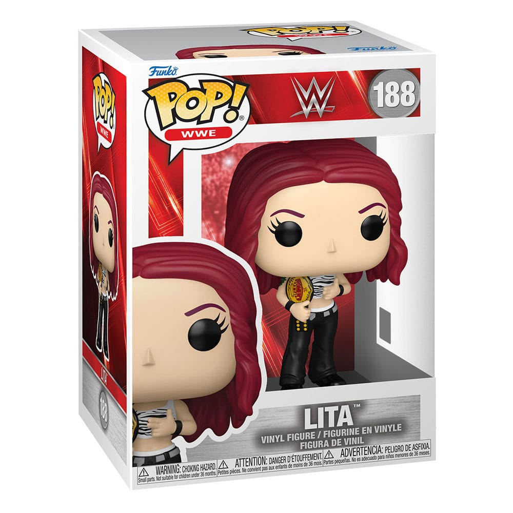 WWE POP! Figura in vinile Lita con cintura da campionessa 9 cm - Funko