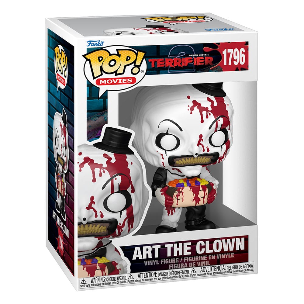 Terrifier 2 POP! Movies Action Figure Art the Clown con testa piena di caramelle 9 cm Funko