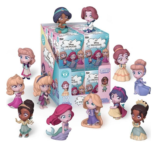 Funko Disney Mystery Mini Figures Princess Manga, display da 12 mini figure in vinile da 5 cm